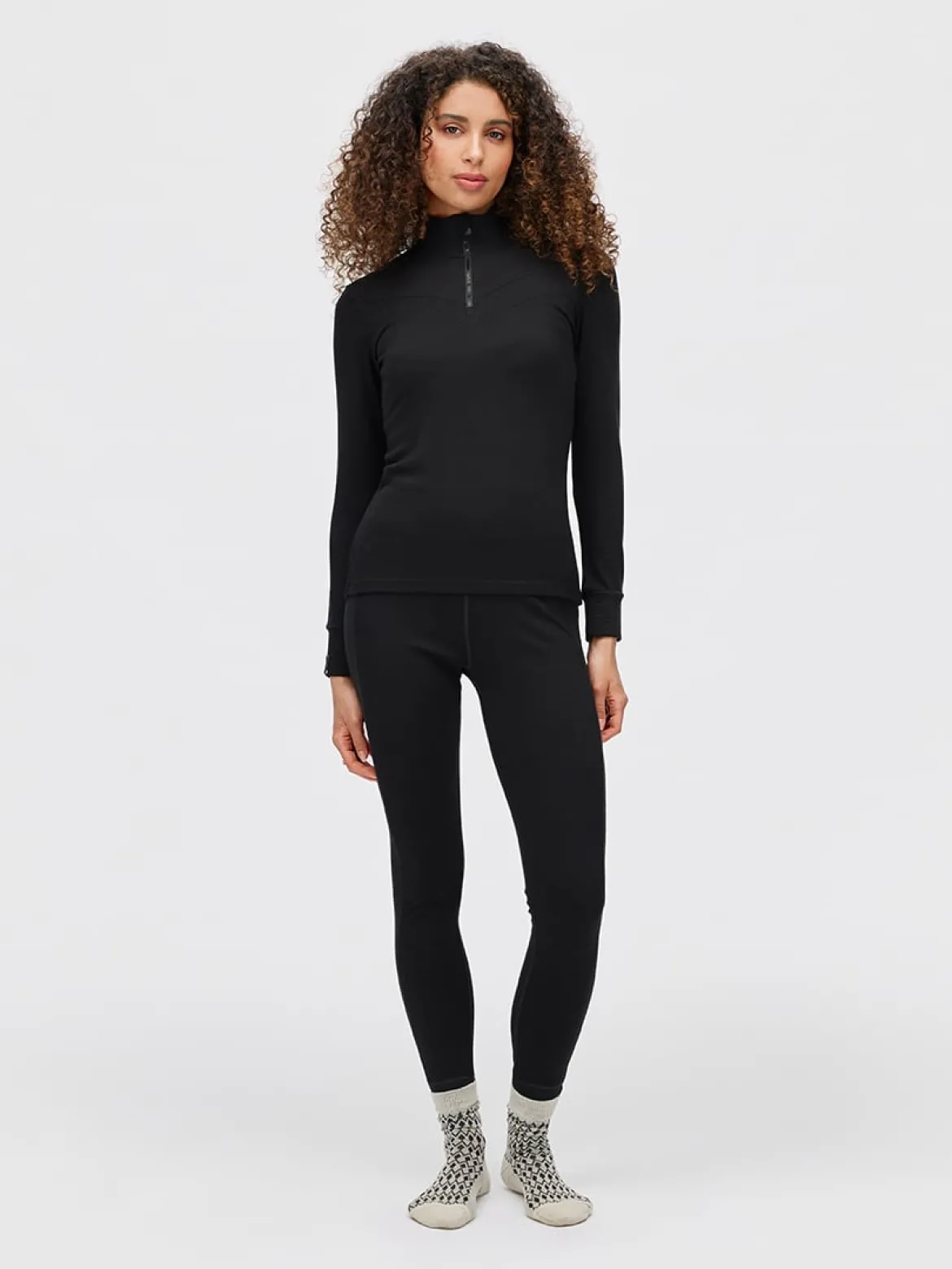 Aurora Oda Ull HZ D Myk ulltopp med halfzip til dame