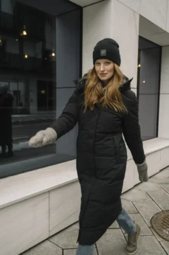 Mode Ada Parkas D Lang vattert parkas til dame