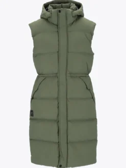 Mode Eva Puffy Vest D Lang vattert vest til dame