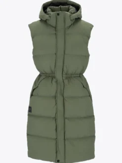 Mode Eva Puffy Vest D Lang vattert vest til dame