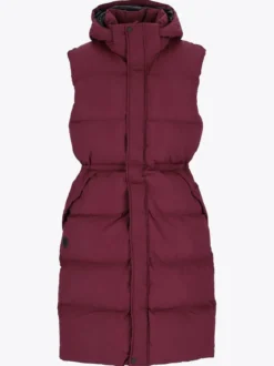 Mode Eva Puffy Vest D Lang vattert vest til dame