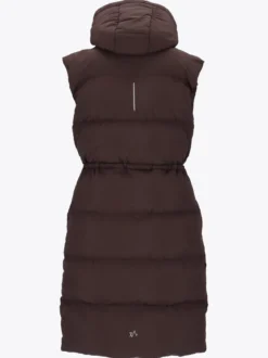 Mode Eva Puffy Vest D Lang vattert vest til dame