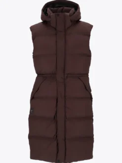 Mode Eva Puffy Vest D Lang vattert vest til dame