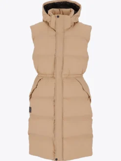 Mode Eva Puffy Vest D Lang vattert vest til dame