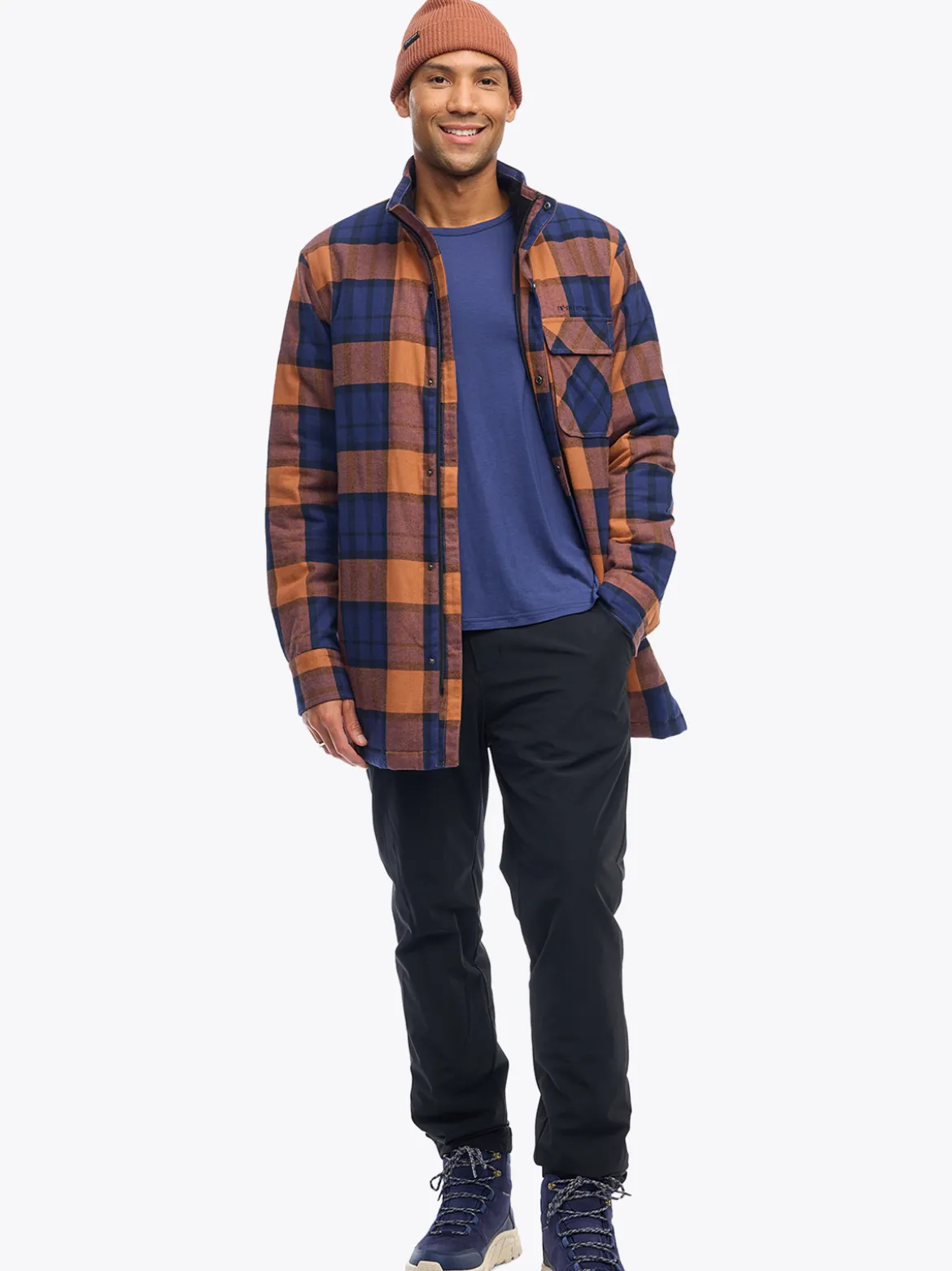 Mode Flannel Jakke U Lett vattert skjortejakke i unisex