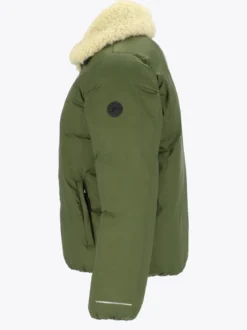Mode Flex Warm Jakke D Kort vattert jakke med avtakbar teddykrage