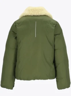 Mode Flex Warm Jakke D Kort vattert jakke med avtakbar teddykrage