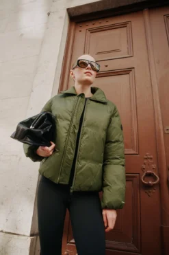 Mode Flex Warm Jakke D Kort vattert jakke med avtakbar teddykrage