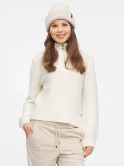Mode HZ Strikk D Myk strikkegenser i ullblanding med halfzip