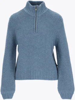Mode HZ Strikk D Myk strikkegenser i ullblanding med halfzip