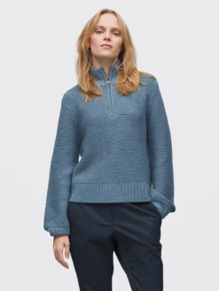 Mode HZ Strikk D Myk strikkegenser i ullblanding med halfzip