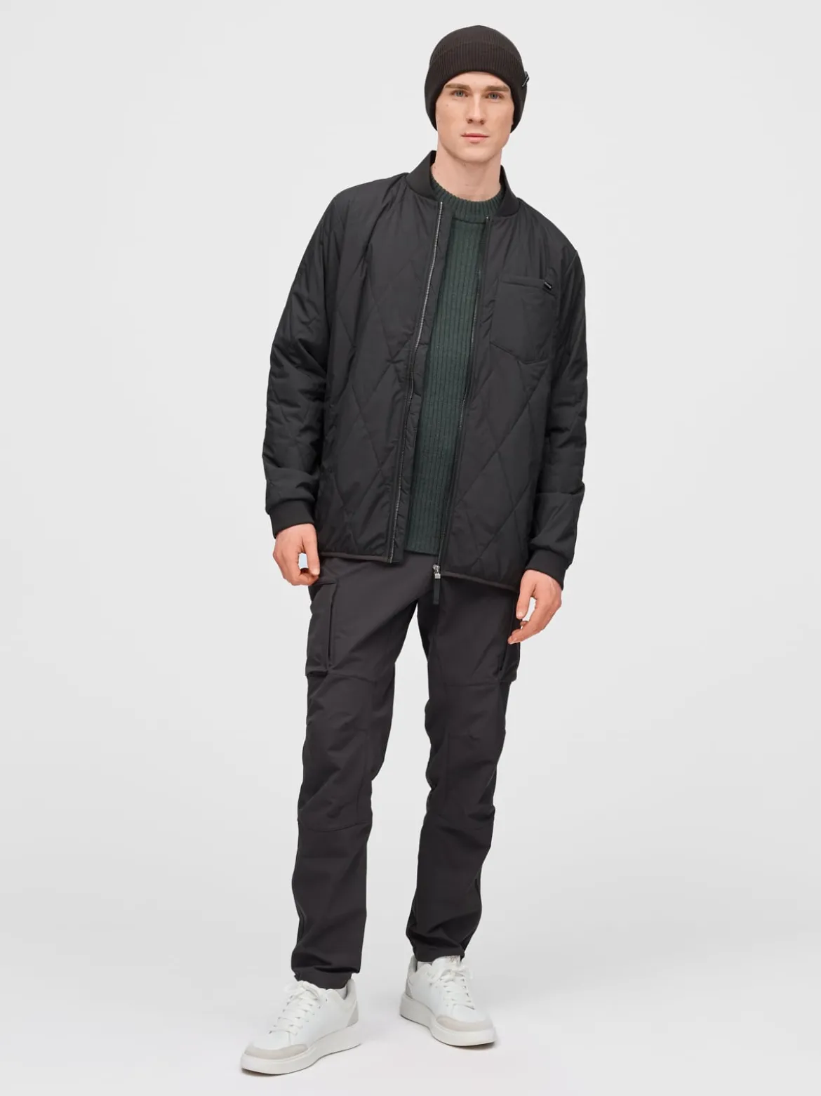 Mode Max Quilted Shacket H Quiltet jakke med lett vattering til herre