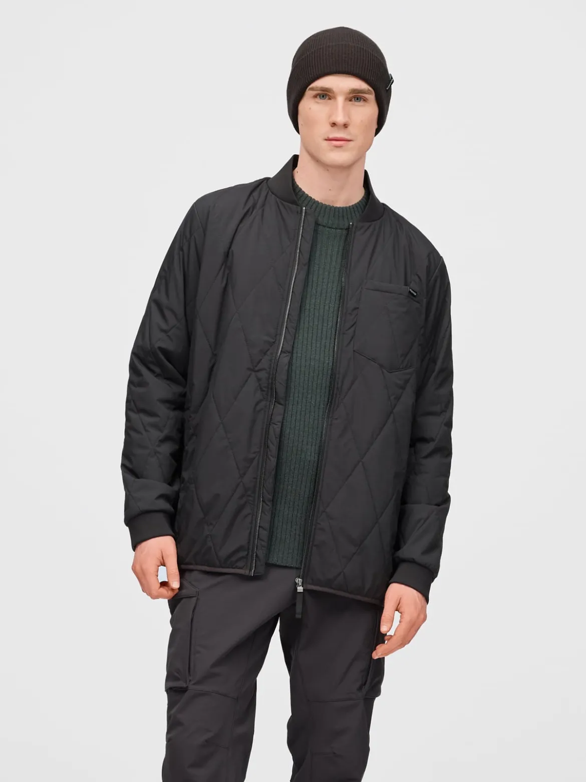 Mode Max Quilted Shacket H Quiltet jakke med lett vattering til herre