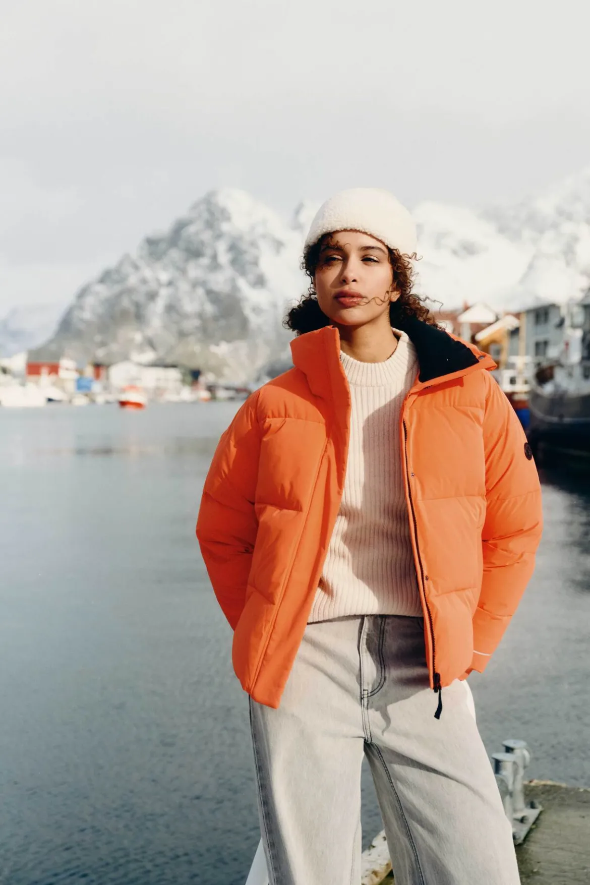 Mode Mia Puffer D Vattert jakke til dame