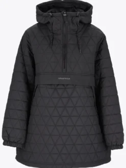 Mode Quilted Anorak D Quiltet anorakk i oversized fasong