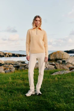 Mode Rib HZ Knit D Halfzip strikkegenser til dame