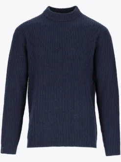 Mode Rib RN Sweater U Ribbestrikket genser i ullblanding