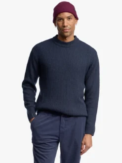 Mode Rib RN Sweater U Ribbestrikket genser i ullblanding