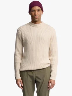 Mode Rib RN Sweater U Ribbestrikket genser i ullblanding
