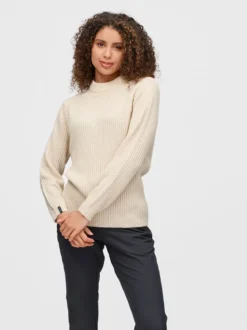 Mode Rib RN Sweater U Ribbestrikket genser i ullblanding