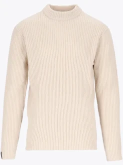 Mode Rib RN Sweater U Ribbestrikket genser i ullblanding