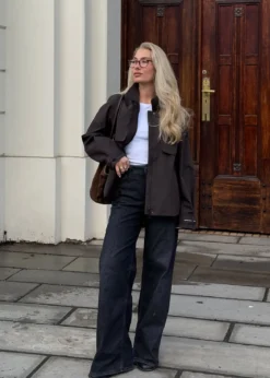 Mode Trench Jakke D Kort trenchcoat til dame