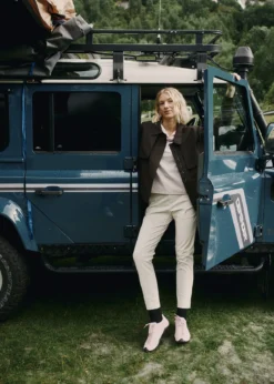 Mode Trench Jakke D Kort trenchcoat til dame