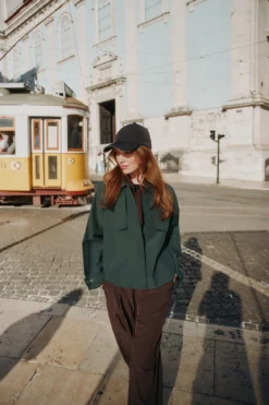 Mode Trench Jakke D Kort trenchcoat til dame