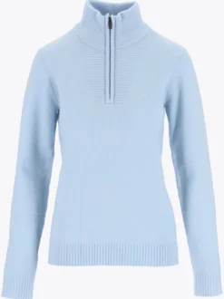 Venture Light Strikk D Halfzip genser i ullblanding til dame