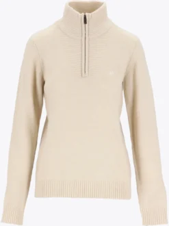 Venture Light Strikk D Halfzip genser i ullblanding til dame