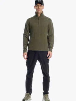 Venture Light Strikk H Halfzip genser i ullblanding til herre