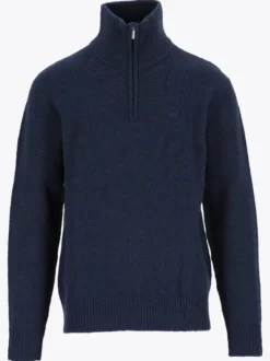 Venture Light Strikk H Halfzip genser i ullblanding til herre